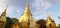 Sunset at wat phasing temple in chiang mai Thailand