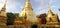 Sunset at wat phasing temple in chiang mai Thailand