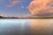 Sunset Waterscape with Clouds at the Waterfront