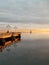 Sunset at a Wharf on Lake Champlain in Burlington Vemront