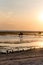 Sunset whit Horse riders on Gili Trawangan Island, Lombok, Indonesia