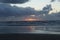 Sunset upon Wijk aan Zee beach