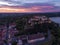 Sunsets above Petrovaradin, Novi Sad & x28;Serbia& x29;