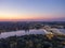 Sunsets above Petrovaradin, Novi Sad & x28;Serbia& x29;