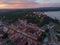 Sunsets above Petrovaradin, Novi Sad & x28;Serbia& x29;