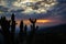 Sunsets light up sky in Rishikesh