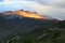 Sunsets at the mountain, Tibet