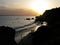 Sunsets over El Matador Beach in Malibu, California