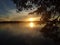 Sunsetting On Lake