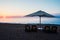 Sunshade umbrella on sea beach