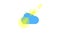 Sunshine and cloud icon animation with white background. Icon design. Video Animation. Bright Sun Isolated Cartoon