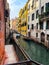 Sunshine day near canal in venice