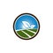 Sunshine Farm Field Logo Template Illustration Design. Vector EPS 10