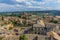 Sunshine highlights the roof tops of Orvieto, Italy