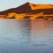 sunshine in the lake yellow desert of morocco sand and dune