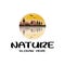 Sunshine nature logo, seasonal nature logo