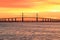 Sunshine Skyway bridge at sunrise