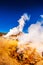 Sunshine steaming geysers in Bolivia