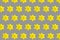 Sunshine Yellow Narcissus Daffodil pattern on a Grey Background