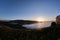 Sunup on calamosca beach from capo sant`Elia lighthouse