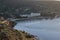 Sunup on calamosca beach from capo sant`Elia lighthouse