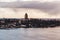 Suomenlinna fortress on a sunny spring day with the lighthouse tower, Helsinki Finland