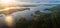 Suoyarvi lake at sunset surrounded by forests of Karelia