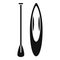 Sup kayak icon simple vector. Paddle board