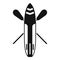 Sup paddle icon simple vector. Surf stand up