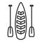 Sup paddleboard icon outline vector. Paddle board