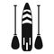 Sup paddleboard icon simple vector. Paddle board