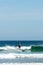 SUP paddleboard surfing on the west coast of Brittany in France at Toulinguet Beach near Camaret-Sur-Mer