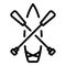 Sup surfing equipment icon, outline style