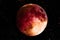 Super Blue Bloody moon in the galaxy background. Science and Planet concept. Full moon and Horror scene theme. Red moon. Elements