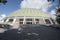 Super Bock arena, Rosa Mota pavilion. Sports arena. Old crystal palace. Blue sky with clouds