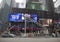 Super Bowl Boulevard construction underway on Times Square during Super Bowl XLVIII week in Manhattan