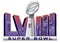 Super Bowl LVIII logo illustrative editorial high definition