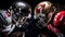 Super Bowl Showdown: Players in Fierce Competition. Generative ai