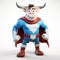 Super Bull Cartoon Character Vector Illustration By Martin Dunne