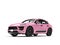 Super candy pink modern cool SUV - studio shot