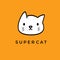 Super cat vector logo. Cat icon. Cat emblem.