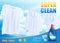 Super Clean Washing with New Detergent Vector