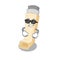 Super cool asthma inhaler character wearing black glasses