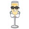 Super cool champagne character cartoon style