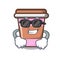 Super cool coffee cup character cartoon
