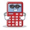 Super cool cute calculator character cartoon