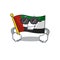 Super cool flag united arab emirates isolated cartoon