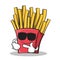 Super cool french fries cartoon character