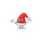 Super Cool Grinning santa claus hat mascot cartoon style