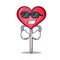 Super cool heart lollipop character cartoon